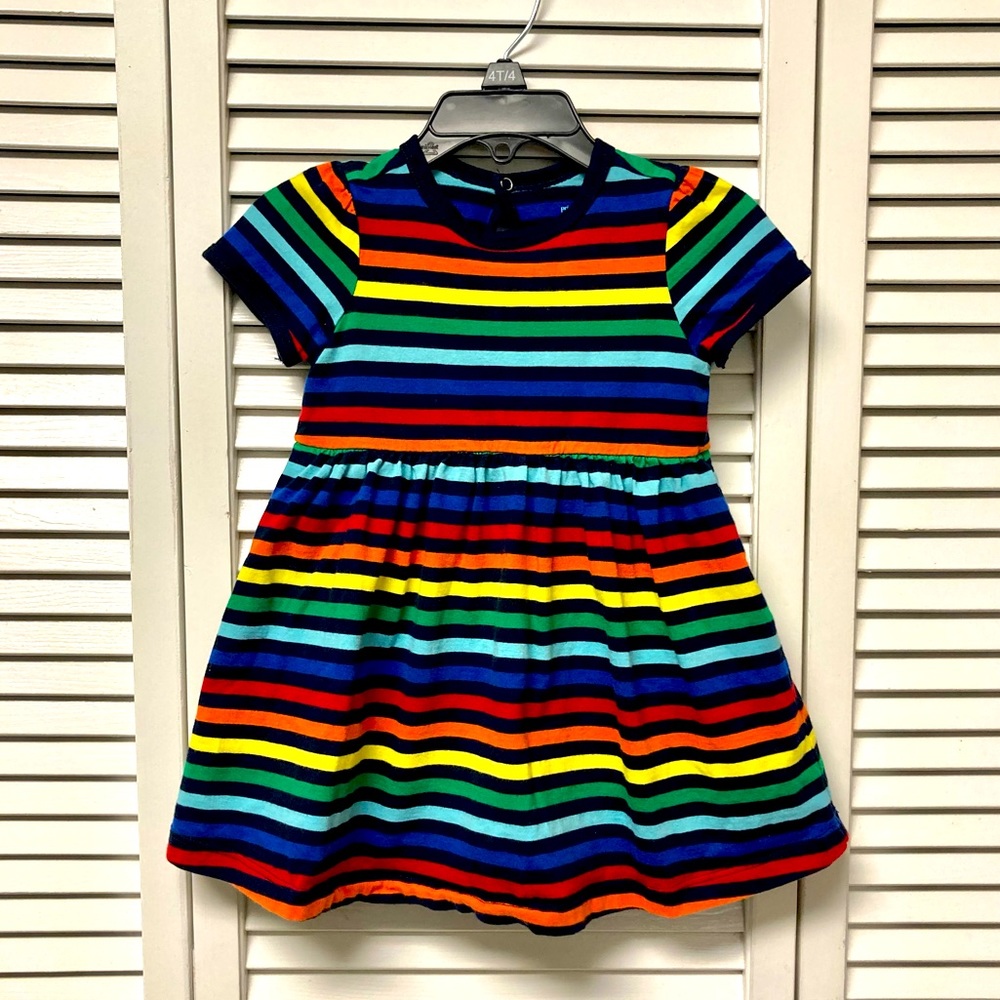 Primary Striped Skirted Onesie